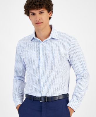 Alfani - Men's Slim-Fit Geo-Twist Dress Shirt