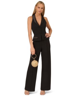 Adrianna - Women's Tuxedo Wide-Leg Jumpsuit