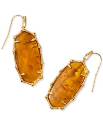 Kendra Scott - Gold-Tone Elle Bamboo-Shaped Frame Drop Earrings