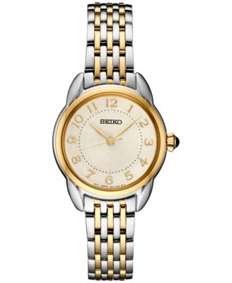 Seiko - Women's Essentials Two-Tone Stainless Steel Bracelet Watch 29mm