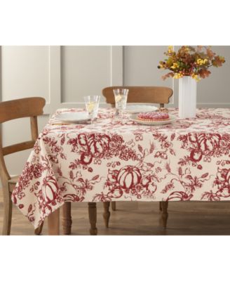 Lenox - Pumpkin Printed Toile Tablecloth, 60" x 102"