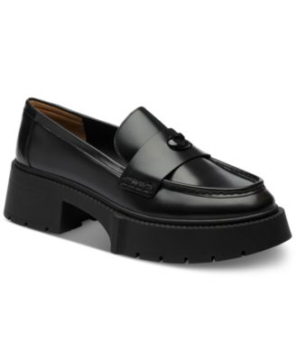 COACH - Women's Leah Platform Lug-Sole Block-Heel Loafers