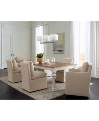 Furniture - 7 Pc. Set (Mandeville Rectangular Dining Table, 4 Kenity II Side Chairs & 2 Kenity II Arm Chairs)
