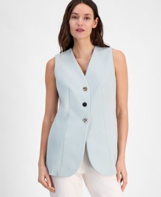 Anne Klein - Women's Stretch Sleeveless V-Neck Vest