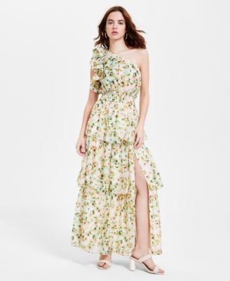 ASTR the Label - Women's Imelda Asymmetric-Neck Maxi Dress
