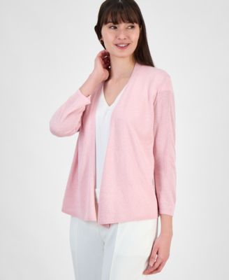 Kasper - Women's Lurex A-Line 3/4-Sleeve Cardigan