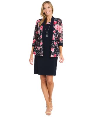R & M Richards - Women's 2-Pc. Floral-Print Jacket & Dress Set