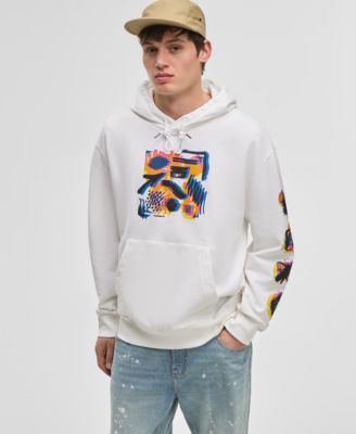 Mode of One - Men's Long-Sleeve Fleece Cotton Screen-Print Hoodie