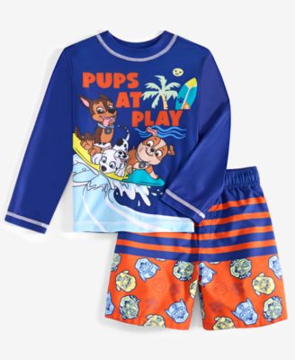 Paw Patrol - Toddler Boys Rash Guard & Swim Trunks Two-Piece Swimsuit