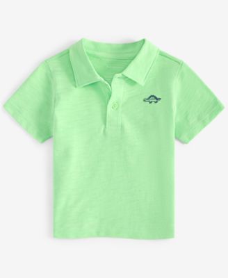 First Impressions - Baby Boys Little Dino-Detail Polo Shirt