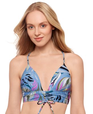 Salt + Cove - Juniors' Printed Push-Up Midkini Top, Exclusively at Macy's