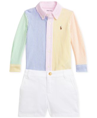 Polo Ralph Lauren - Baby Striped Oxford Shirt & Chino Shorts Set