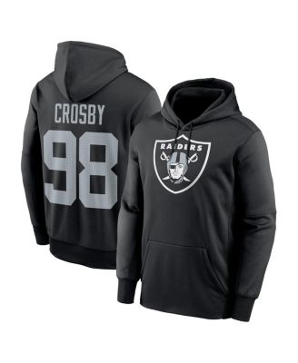 Nike - Men's Maxx Crosby Black Las Vegas Raiders Player Name Number Performance Pullover&nbsp;Hoodie
