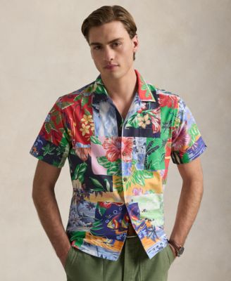 Polo Ralph Lauren - Men's Classic-Fit Patchwork-Print Oxford Shirt