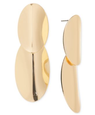 I.N.C. International Concepts - Gold-Tone Sculptural Disc Drop Earrings