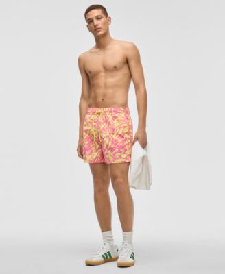 Mode of One - Men's Tiger Skin Regular-Fit Printed Swim Trunks