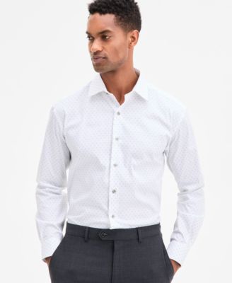 Alfani - Men's Raindrop-Pattern Dress Shirt