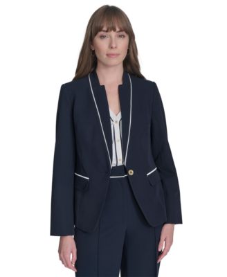 Tommy Hilfiger - Women's One-Button Tipper Blazer