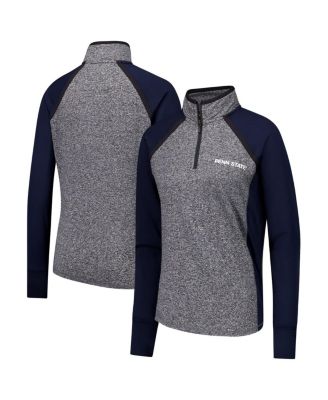 Camp David - Women's Navy/Heather Gray Penn State Nittany Lions Finalist Raglan Quarter-Zip Jacket