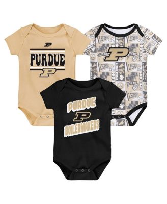 Outerstuff - Newborn Black Purdue Boilermakers Sunday Comics 3-Pack Bodysuit Set