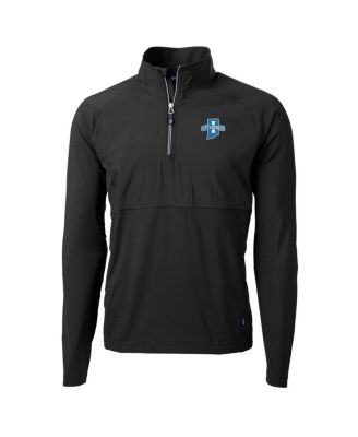 Cutter & Buck - Men's Black Indiana State Sycamores Adapt Knit Hybrid Quarter-Zip Pullover Top