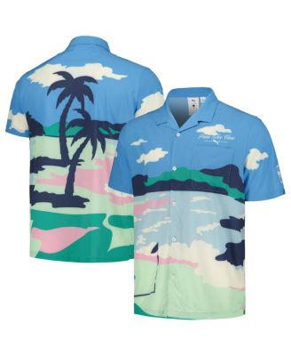 Puma - Men's Blue WM Phoenix Open Print MATTR&nbsp;Button-Up Shirt