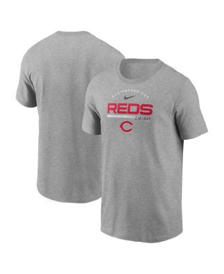 Nike - Men's Heather Gray Cincinnati Reds Team Engineered Performance T-Shirt