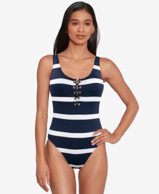 Lauren Ralph Lauren - Women's Striped One-Piece Swimsuit