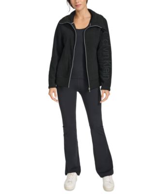 Calvin Klein - Women's Active Tech Fleece Mock-Neck Jacket