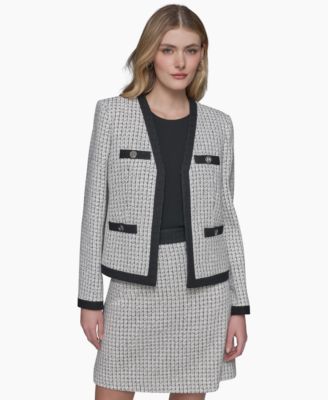 KARL LAGERFELD PARIS - Women's Tweed Framed Jacket