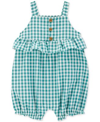 Carter's - Baby Girls Gingham Tank Romper