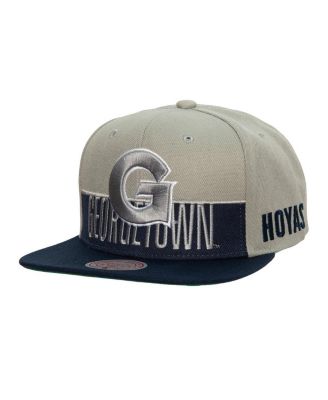 Mitchell & Ness - Men's Gray/Navy Georgetown Hoyas Half N Half Snapback Hat