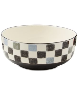 Mackenzie-Childs - Black Check Serving Bowl