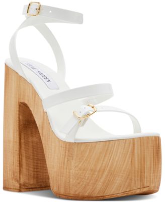 Steve Madden - Lilia High Wooden Platform Dress Sandals