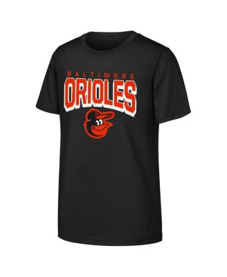 Outerstuff - Big Boys and Girls Black Baltimore Orioles On The Block T-Shirt