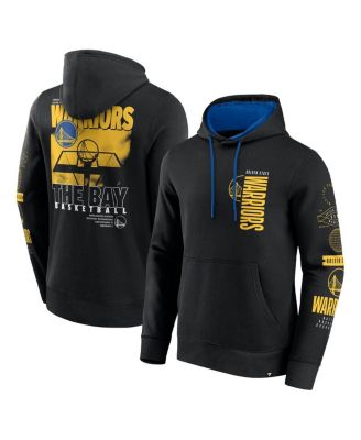 Fanatics - Men's Black Golden State Warriors Game Time Crossover Pullover Hoodie