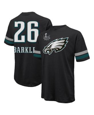 Majestic - Men's Saquon Barkley Black Philadelphia Eagles Super Bowl LIX Champions Oversized Player Name Number T-Shirt