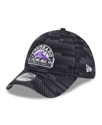 New Era - Men's Black Colorado Rockies 2025 MLB Clubhouse 39THIRTY Flex Hat