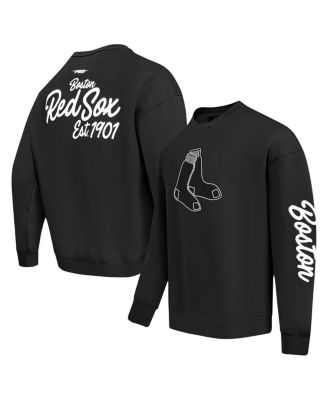 Pro Standard - Men's Black Boston Red Sox Paint The City Dropped Shoulder Pullover Sweatshirt