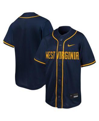 Nike - Big Boys and Girls Navy West Virginia Mountaineers Limited Baseball Jersey