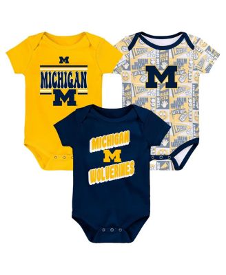 Outerstuff - Baby Boys and Girls Michigan Wolverines Sunday Comics Bodysuit Set of 3