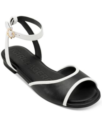 KARL LAGERFELD PARIS - Cabria Ankle-Strap Flats