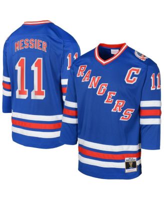 Outerstuff - Big Boys and Girls Mark Messier Royal New York Rangers Power Play 2.0 Player with Captain Patch Jersey