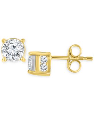 Macy's - Diamond Stud Earrings (1/2 ct. t.w.) in 14k White or Yellow Gold