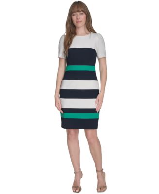 Tommy Hilfiger - Women's Colorblocked Scuba-Crepe Dress