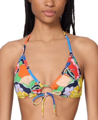Kate Spade - Women's Printed Tie-Front Bikini Top