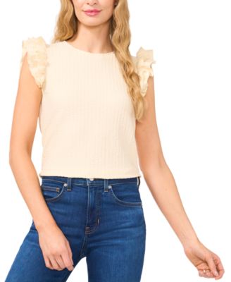 CeCe - Women's Sleeveless Double Ruffled Tank Top