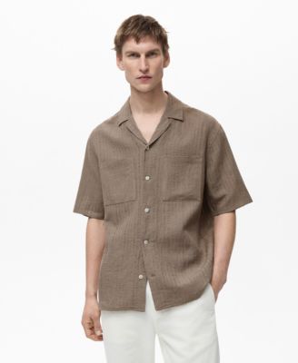 MANGO - Men's EU Regular Fit Cotton Blend Shirt