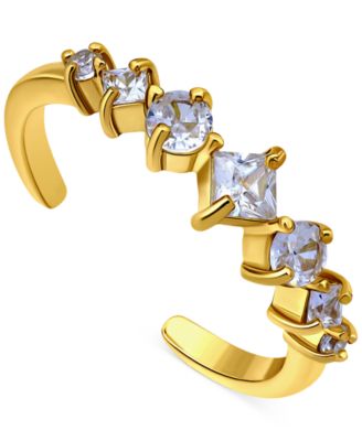 Giani Bernini - Mixed-Cut Cubic Zirconia Adjustable Toe Ring in 18k Gold-Plated Sterling Silver (also in Sterling Silver)