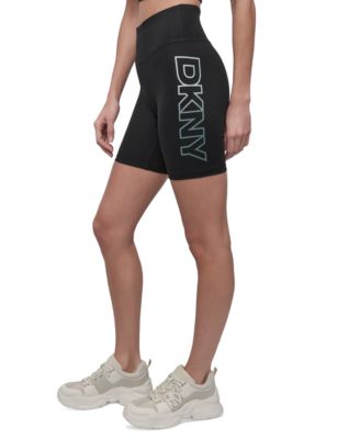 DKNY - Women's Ombr&eacute;-Logo High-Rise 7" Bike Shorts